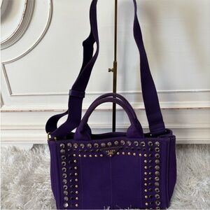 Purple Prada Canapa Bijoux Tote